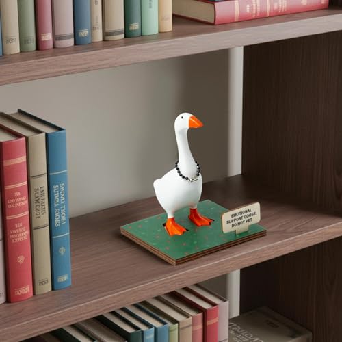 WATINC Magnetic Goose Key Holder - 27PCS 7inch Cute Desk Goose Statue Sculpture Decor with Detachable Outfits, Funny Desktop Key Holder Table Organizer with Base Signs for Entryway Housewarming Gift
