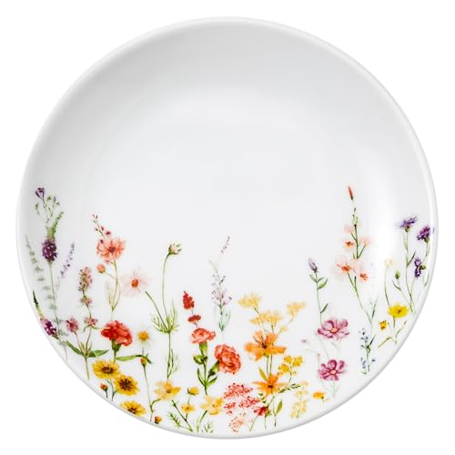 Crisky Flower Trinket Dish Jewelry Tray & Gift Box, Ceramic Ring Dish for Rings Earrings Necklaces Keys, Bridal Shower Engagement Birthday Gift for Women, Friends 4.57" - style: WildFlower Blank