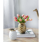A&B Home 6" Pineapple Vase, Gold Gold/Modern Chic