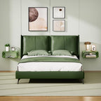 Acrylic Floating Nightstand, Bedside Table, Nightstand Shelf Wall Mounted Bedside Shelf (Green, Small) - color: Green