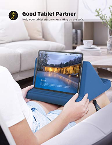 Lamicall Tablet Pillow Stand, Pillow Soft Pad for Lap - Tablet Holder Dock for Bed with 6 Viewing Angles, for iPad Pro 9.7, 10.5, 11, 12.9 Air Mini 4 3, Kindle, Galaxy Tab, E-Reader, Royal Blue - color: Royal Blue