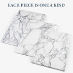 Koville Italian Natural Marble Cutting Board for Kitchen Pastry Bread Macaron Display, 12" x 8" Real Stone Slab Marble Cheese Board for Counter, Bathroom Perfume Tray Candle Plate (Arabescato) - color: Arabescato