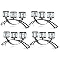 4 Pcs 3-Arm Crystal Tealight Candle Holders, Elegant Metal Arch Candlestick Centerpiece for Wedding, Party, Dining Room Table Decorations, Anniversary (4, Black-3 Arm) - size: Black-3 Arm