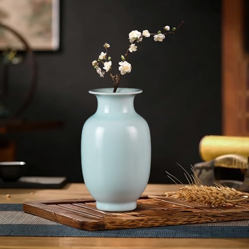 KAMMAK Colored Ceramic Vase, Beautiful Hand-Painted Decorative Vase, Modern Art Porcelain Vase for Flower Mantle Dining Table Centerpiece, Entryway Living Room Wedding Decoration, SS006 - style: SS006