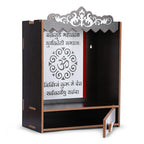 Artisan Wooden Mandir Temple | Decorative Indian Pooja Cabinet for Spiritual Rituals & Pooja Mandir with Beautiful Craftsmanship for Home Use & Home Blessings - size: Single Stand Wooden Temple