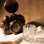 10Pcs Clear Glass Candle Holders - Decorative Ribbed Votive Candle Holders for Warm Glow, Tealight Candle Holder for Wedding Centerpieces Dinner Party Table Decor (for Candles Under 1.8")
