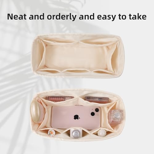 DGAZ Silk Purse Organizer Insert Fits Hermes So Kelly Bags, Silky Smooth Bag Organizer，Luxury Handbag & Tote Shaper(Craie,So kelly22) - color: Craie, size: So kelly22