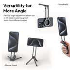 ULANZI MA30 Magnetic Phone Tripod Stand for iPhone-Aluminium Maglock Smartphone Mini Tripod Pocket Cell Phone Stand Strong Magnet Quick Mount Compatible with iPhone 17 16 15 14 13 12 Series, Dark Gray - color: Dark Gray