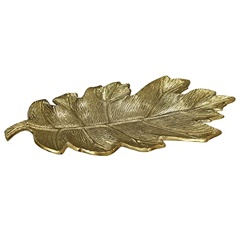 BBH Home's Handmade Gold Novelty Shaped Aluminium Tray 8.26 x 4.13 x 0.9 AMBBVK053AB2020 - color: Gold