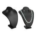 MOOCA 2 Pcs Deluxe Faux Leather Small Necklace Chain Jewelry Display Holder, Jewelry Stand, Necklaces Display Mannequin Bust Stand, 7 1/4”H, Black Faux Leather - color: 3) Black Faux Leather, 2 piece