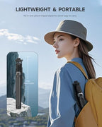 71” Phone Tripod & Selfie Stick, Portable All in One Extendable Cell Phone Tripod Stand, with Wireless Remote Control for iPhone/Samsung/Android/Camera