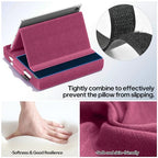 KDD Tablet Pillow Stand, Multi-Angle Viewing Ipad Holder for Lap, Bed and Desk, Foldable Soft Pad Dock with Stylus Mount Compatible with Ipad Pro 12.9, 10.5, 11, Air, Mini, Phones, Books, E-Reader - color: Purple