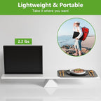 Youpehom Bed Tray Table with Folding Legs,Bamboo Breakfast in Bed for Kitchen Serving Tray,Sofa,Used As Laptop Desk Snack Breakfast Tray (Black, Large) - color: Black, size: Large