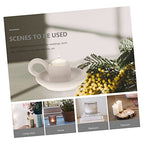 MAGICLULU 2pcs Nordic Ceramic Candle Holder Compact Table Decor for Dining Home Bar Accent with Chic Minimalist Design
