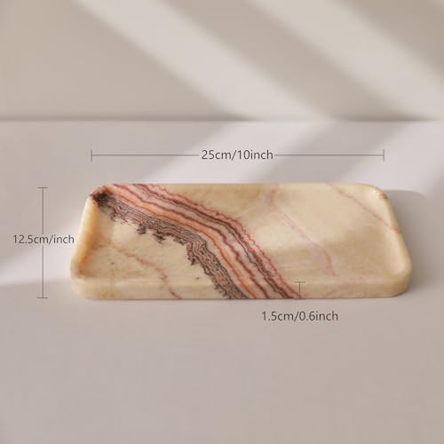 Natural Marble Jewelry Tray, Key Tray For Entryway Table, Jewelry Dish Trinket Tray for Home Décor, Ring Holder for Women Gift - color: Bohemian