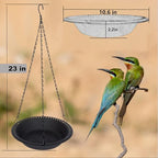 Hanging Bird Feeder Tray 10inch for Garden Yard Outside, Black - color: Black, size: 10 inch