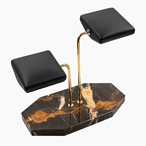 LYS&LYX Watch stand watch display stand watch holder watch Handcrafted watch holder (2-brown/glod/black) - color: brown/glod/black