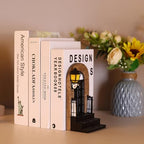 1 Pcs Unique Book End Decorative，Antique Bookend Art Deco Bookend，Unique Bookend Book Stopper Book Holder Decorative Book End for Shelves Desk Home Office Bookshelf Decoration Antique Books Decor