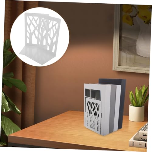 Angoily 2pcs Abstract Tree Style Bookends Non-Skid Page Holders for Reading Chic Book Organizer Creative Design for Home Office and School Storage