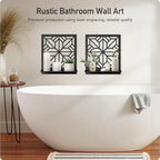 Aesthetics Candle Wall Holder, Modern Bathroom Wall Art for Living Room Bedroom Bathroom (2 Pack 11.8 x 13 in) - color: Black- Aesthetics