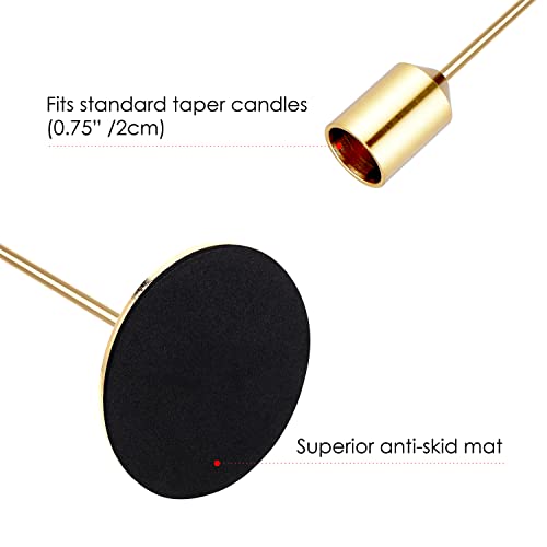 Set of 12 Candle Stick Candle Holder Gold Candlestick Holders Metal Taper Candle Holders for Wedding Tables Centerpieces Candlelight Dinner Home Decor(Candles not Include) - color: Gold, size: Set of 12 Pcs