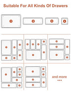 SMARTAKE 22-Piece Drawer Organizer with Non-Slip Silicone Pads, 4-Size Clear Desk Drawer Organizer Trays Storage Tray for Makeup, Jewelries, Utensils in Bedroom Dresser, Office and Kitchen, Clear - size: Large