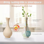 Mini Ceramic Vase Hand-Painted Glazed Vase Light-Colored Small-Mouth Vase Office, Living Room, Coffee Table, Study, Lounge