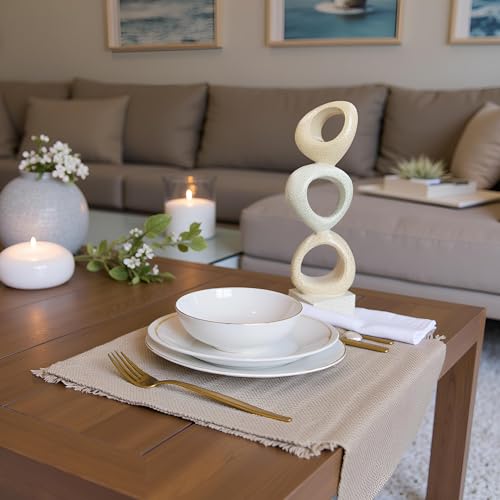 Abstract Modern Ribbon Decorative Sculpture, Knot Sculptures,Home Decor,Coffee Table Statues,Dining Living Room Desk Decor,Shelf Decoration (with Spots-A) - color: With Spots-a