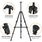 Art Painting Tripod Easel Stand - Portable Adjustable Display Artist Metal Easel with 1 Bag for Tabletop/Floor Painting, Height from 17 to 66 inches, Sturdy for Drawing, Displaying - Black - style: Black