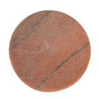Creative Co-Op Marble Round Soapdish, Pink - color: Pink
