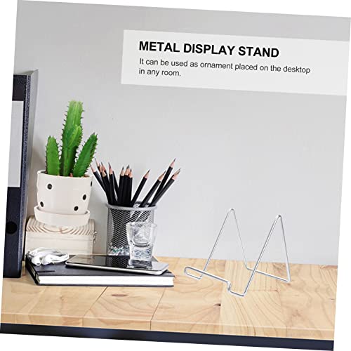 Alipis 2pcs Metal Display Stand for Photo Frames Magazines Home Decor Modern Minimalist Tabletop Ornament Metal Craftsmanship for Office Living Room Display