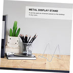Alipis 2pcs Metal Display Stand for Photo Frames Magazines Home Decor Modern Minimalist Tabletop Ornament Metal Craftsmanship for Office Living Room Display