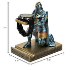 King's Guard Watch Display Stand Eyeglass Jewelry Bracelet Necklace Holder Trays Towers Resin Pen Holder Warrior Knight Mobile Phone Stand for Office & Home (Blue) - color: Blue