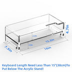 Acrylic Monitor Stand Riser Acrylic Laptop Stand Clear Computer Stand Laptop Riser with Storage Desk Organizer Accessories for Home and Office - style: 16''-2Tier