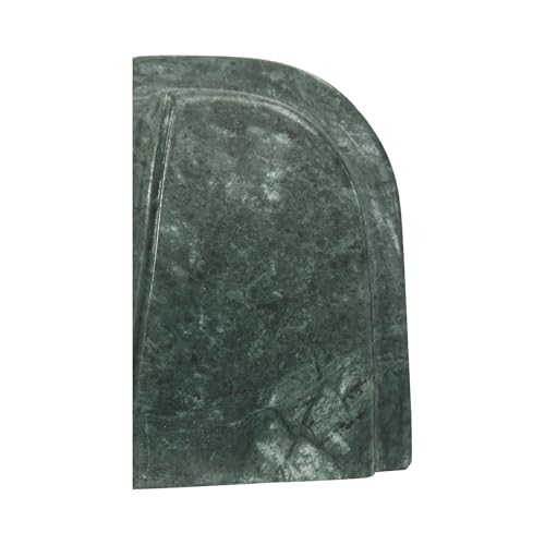Torsten Bookend, Rectangular, Green Marble, Sculptural Bookend Pair - Set of 2