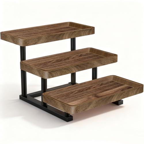 Serving Tray for Party, 3 Tier Cupcake Stand Tiered Tray Stand Large Serving Platter for Serving Food Dessert Table Display Set Reusable Trays for Candy, Veggie, Fruit, Snack - size: 15.8" x 12" x 11.8"
