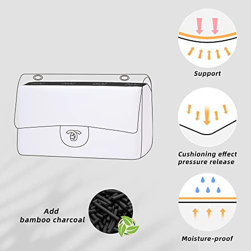 DGAZ Bag Pillow Shaper Insert for Chanel CF Bags, Silky Pillow Shaper for Luxury Handbags（White, Small 23） - color: White, size: Small 23
