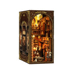 Book Nook Kit - DIY Miniature Dolls House Kit with Furniture and LED Light, 3D Puzzle Wooden Art Bookends, Model Kits for Adults and Teens (Royal Tailor Shop)