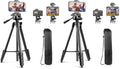 Sensyne 64" Camera Tripod Stand, Versatile Phone & iPad Tripod with Wireless Remote and 2-in-1 Phone Holder for Selfie/Video Recording/Photo/Live Stream/Vlog (Pack of 2) - size: 64-inch (Pack of 2)