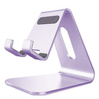 CreaDream Cell Phone Stand, Cradle, Holder,Aluminum Desktop Stand Compatible with Switch, All Smart Phone, iPhone 17 16 Pro Xs Max Xr X Se 8 7 6 6s Plus SE 5 5s-Purple - color: Purple