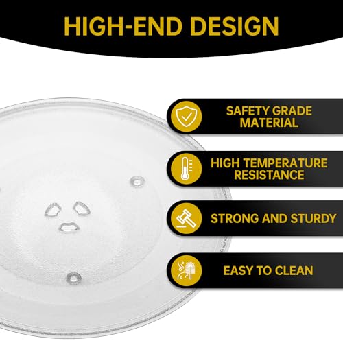 14" Microwave Glass Turntable Plate, 14" / 36cm Microwave Tray Replacement Glass Plate, Glass Tray Replacement for LG, Samsung，GE, Magic Chef, Hotpoint, Panasonic, Kenmore, etc - size: 14"