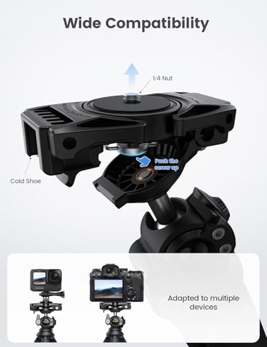 Lamicall Tripod for Camera - 3 in 1 Flexible Tripod for iPhone with Wireless Remote - iPhone Stand for Video Recording Vlogging Compatible with Smartphone, Small Digital Camera Dark Grey - color: NEW Upgraded Tripod for Camera - Dark Grey