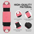 FINTIE Universal Tablet Hand Strap Holder for 9-11 Inch Tablets eReaders, 360 Degrees Swivel PU Leather Secure Portable Adjustable Handle Grip for iPad, Galaxy Tab and 9-11" Tablets (Magenta) - color: Magenta