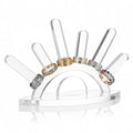 Acrylic Ring Holder, 6 Rod Ring Display Clear Rings Display Stand, Jewelry Organizer for Women Multiple Rings Storage