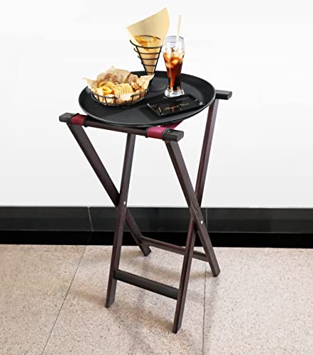 New Star Foodservice 20021 Mahogany Finish Solid Birchwood Tray Stand, 31-Inch, Brown - size: 38"