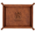 Personalized Baseball Leather Valet Tray with Engraved Name – Custom Nightstand Organizer for Men, Perfect Dad Birthday Gift Idea for Husband, Boyfriend or Father’s Day - style: Baseball