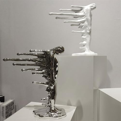 Statue Decorations Creative Abstract Character Sculpture Ornament Inspirational Entrance Room Luxury Desktop Decorations Furnishings Home Decor Object(White)