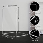 HappyHapi Acrylic Bookends for Shelves, 12 Pcs Clear Book Ends for Heavy Books, Decorative Book Holder for Home Library Office, 5 x 5 x 7.3 inch，6 Pair