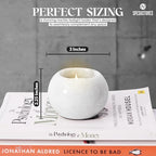 Marble Tealight Candle Holder 3 Inch Handmade White Stone Votive Holders for Gifts & Wedding Decorations - Small Tea Lights Candles Set of 2 for Dining Table Decor - size: 3 inches