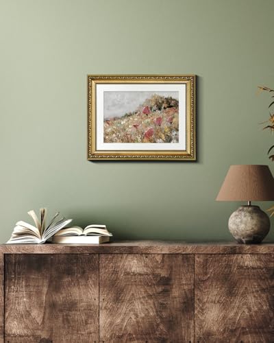 VIYYIEA Gold Framed Wall Art Canvas Print Home Decor Flower Art Vintage Botanical Print Rustic Farmhouse Wall Decor Mid Century Modern Art Coastal Floral Room Decor Wall Pictures Bedroom 11x14in - color: Blossom, size: 14"L x 11"W